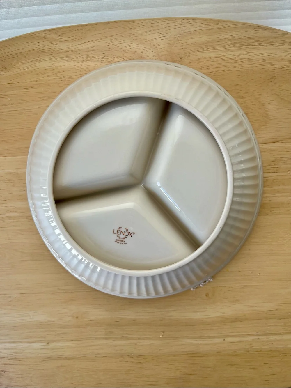 Lenox Three Sectioned Serving Bowl with Gold Trim